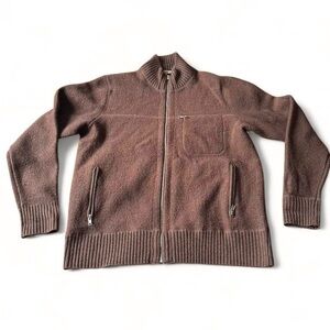 100% Wool Men's Classic Zip-Up Sweater
